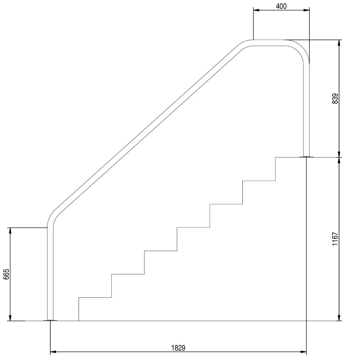3 Bochts Beugel FX06 - 1,82 Mtr - Afbeelding 2